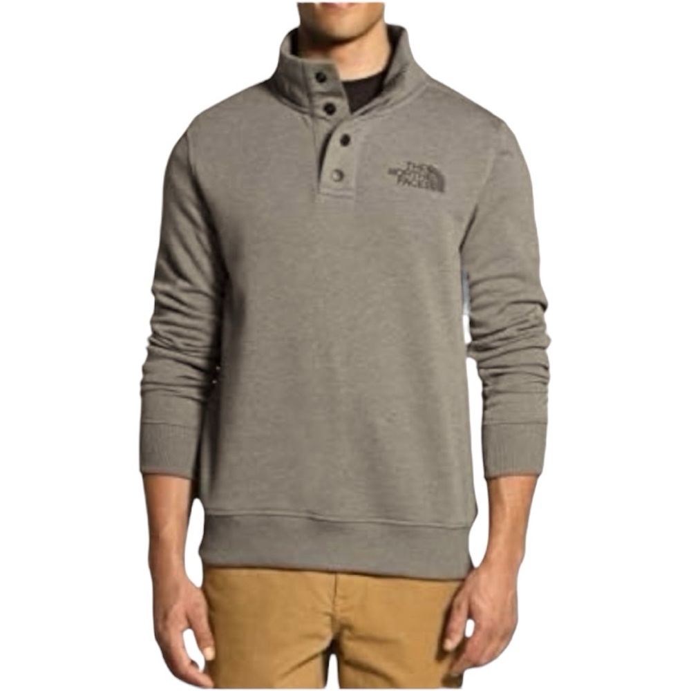 🍁C038 - The North Face Men's Snap Fleece Pullover Sweatshirt